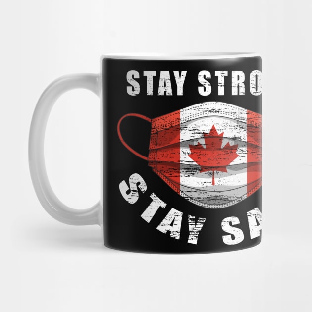 Stay Strong Stay Safe Canada Flag Mask Solidarity Awareness Gift by creative